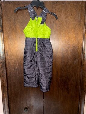 Weatherproof Lime Green and Black Kids Snow Overalls